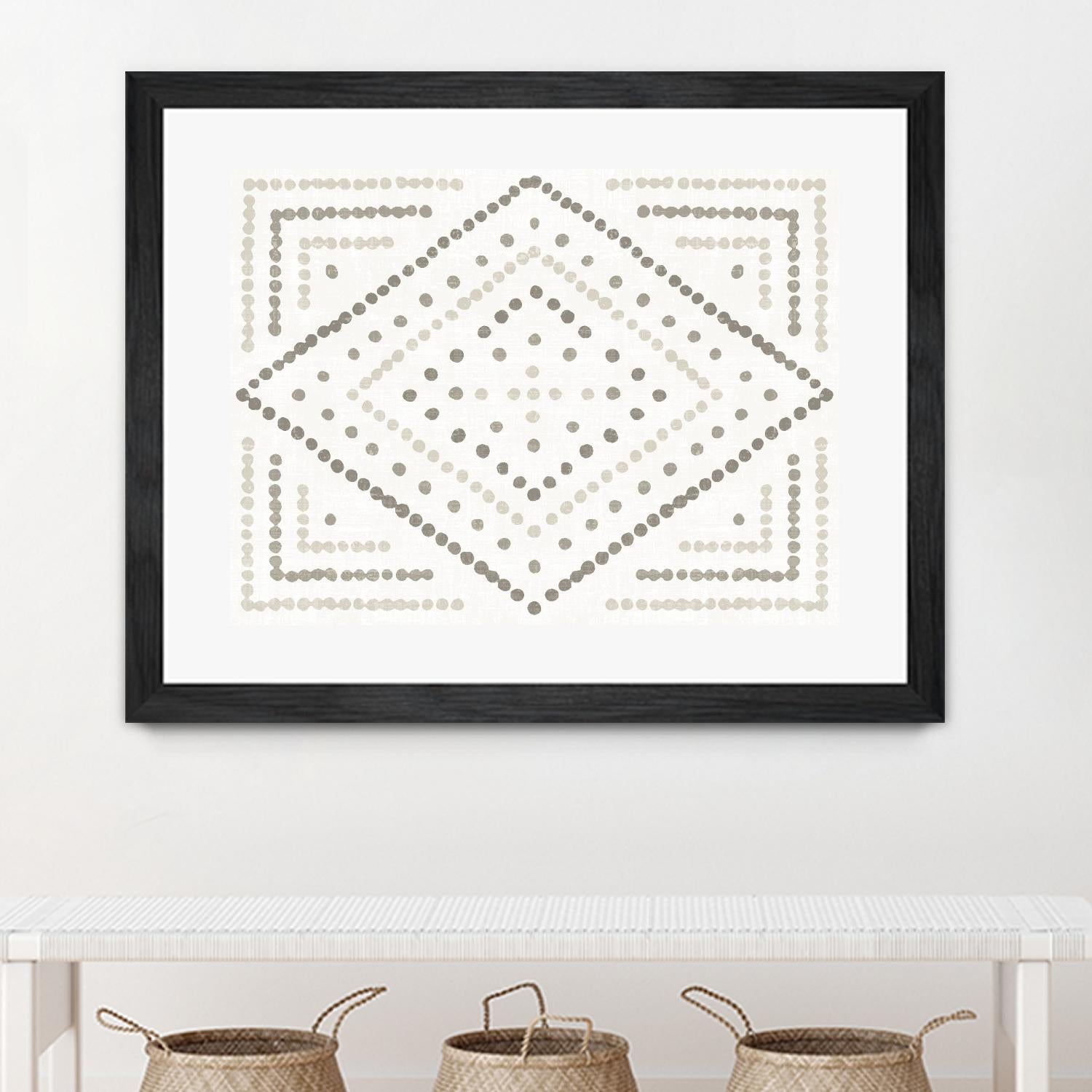 Daisy Dots Tile II Neutral by Wild Apple on GIANT ART - multi abstract abstract