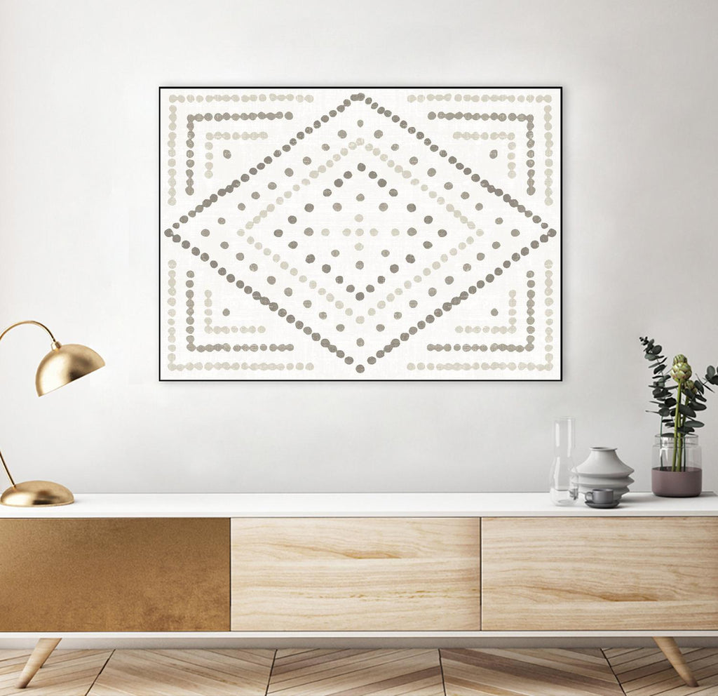 Daisy Dots Tile II Neutral by Wild Apple on GIANT ART - multi abstract abstract