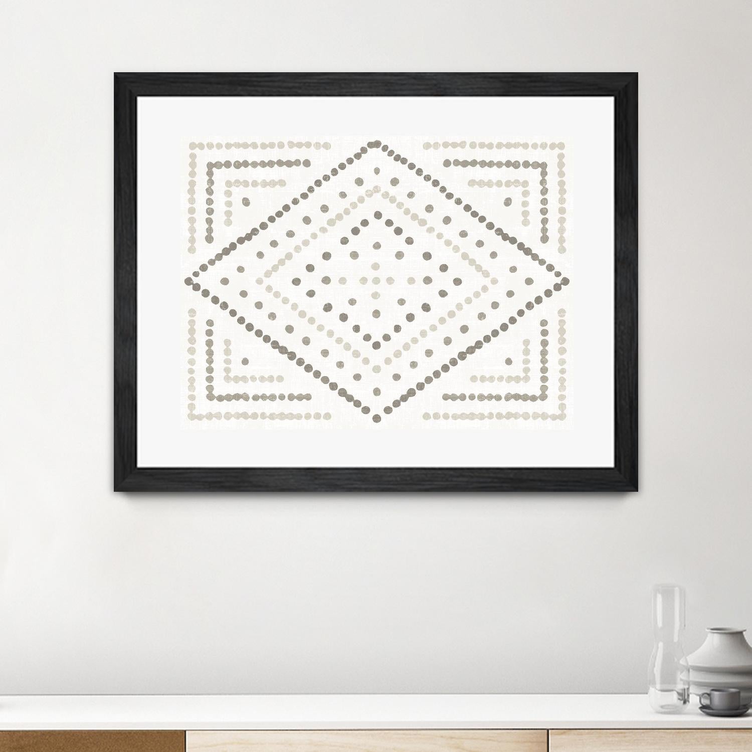 Daisy Dots Tile II Neutral by Wild Apple on GIANT ART - multi abstract abstract
