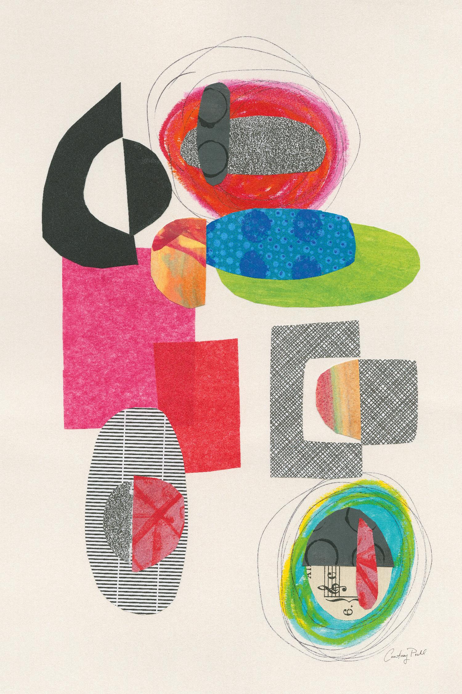 Geometric Collage par Courtney Prahl sur GIANT ART - multi abstraction abstraite