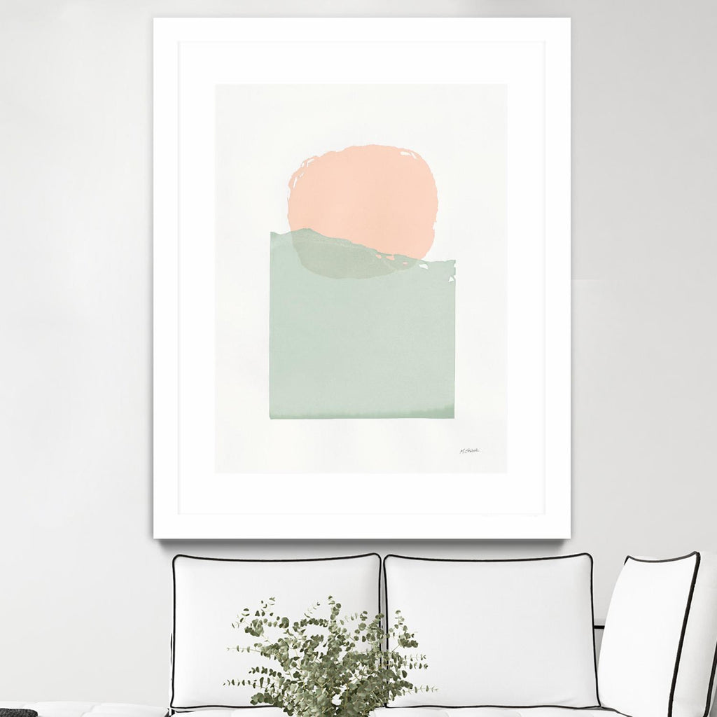 Buoyant Pink and Green par Mike Schick sur GIANT ART - multi abstraites