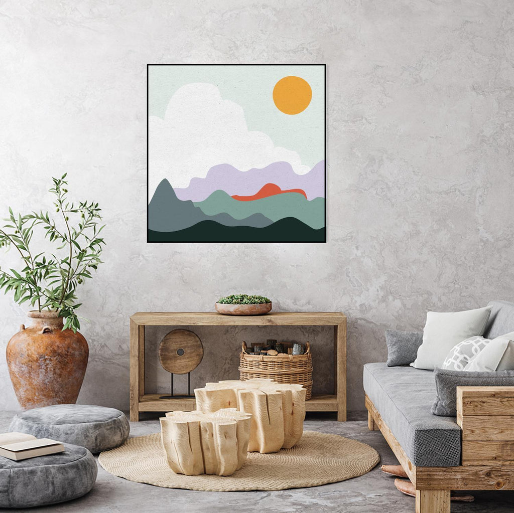 Mountainous I by Sara Zieve on GIANT ART - landscape circle
