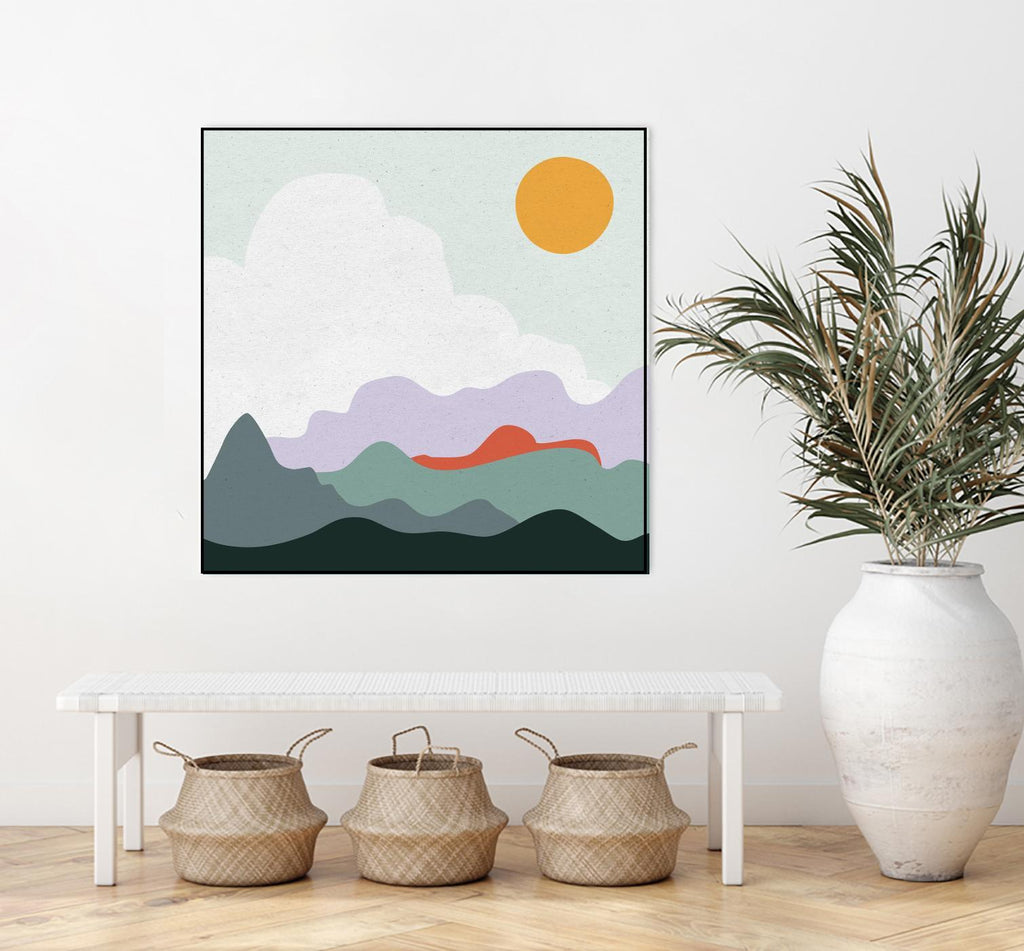 Mountainous I by Sara Zieve on GIANT ART - landscape circle