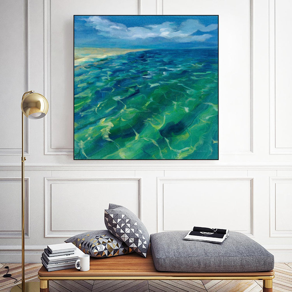 Sunny Sea Reflections by Silvia Vassileva on GIANT ART - coastal & nautical aqua