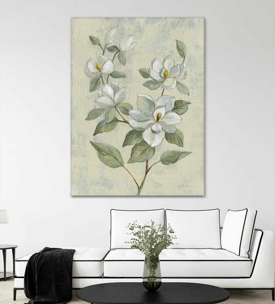 Sage Magnolia by Silvia Vassileva on GIANT ART - florals florals