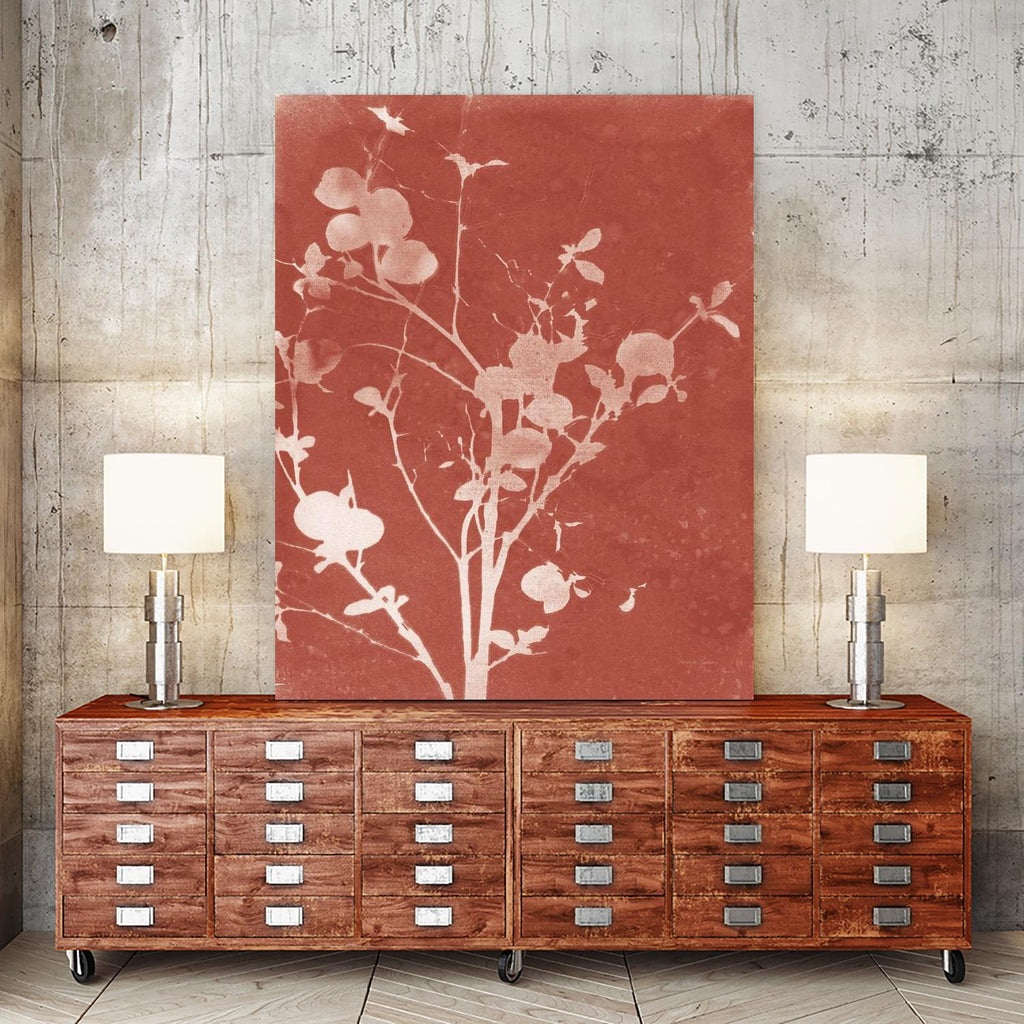 Enchanted Fall Cyanotype VI by Nancy Green on GIANT ART - red flowers red