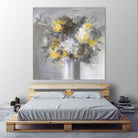 Weekend Bouquet Yellow Gray by Danhui Nai on GIANT ART - farmhouse brown