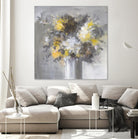 Weekend Bouquet Yellow Gray by Danhui Nai on GIANT ART - farmhouse brown