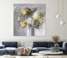 Weekend Bouquet Yellow Gray by Danhui Nai on GIANT ART - farmhouse brown