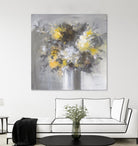 Weekend Bouquet Yellow Gray by Danhui Nai on GIANT ART - farmhouse brown