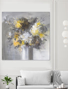 Weekend Bouquet Yellow Gray by Danhui Nai on GIANT ART - farmhouse brown