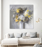 Weekend Bouquet Yellow Gray by Danhui Nai on GIANT ART - farmhouse brown