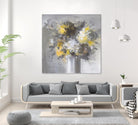 Weekend Bouquet Yellow Gray by Danhui Nai on GIANT ART - farmhouse brown