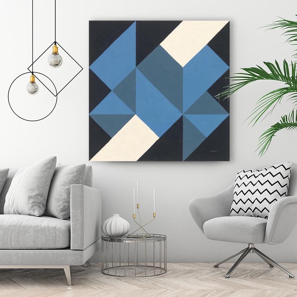Triangles I by Mike Schick on GIANT ART - blue shapes triangles