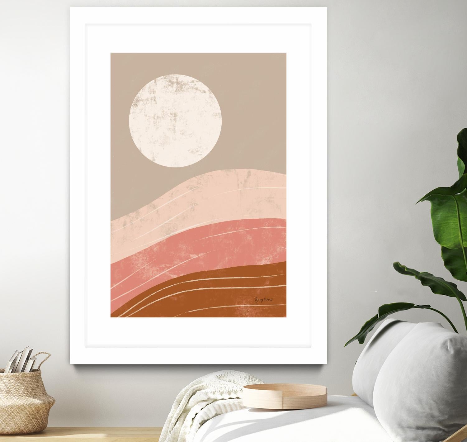 Desert Sunrise I by Becky Thorns on GIANT ART - linear mountains