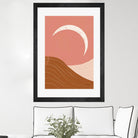 Desert Sunrise II by Becky Thorns on GIANT ART - pink shapes mountains