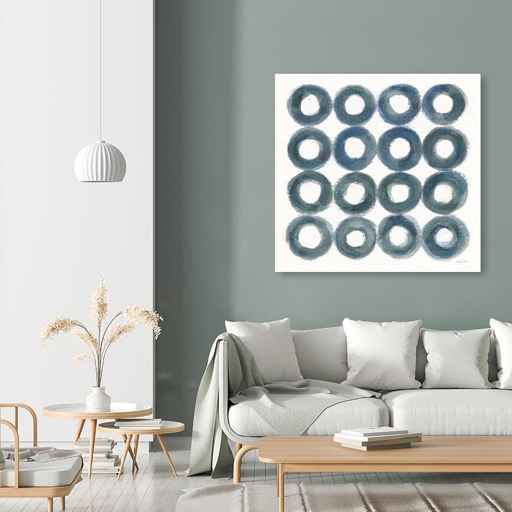 Fullness of Circles by Danhui Nai on GIANT ART - blue shapes minimalism