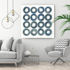 Fullness of Circles by Danhui Nai on GIANT ART - blue shapes minimalism