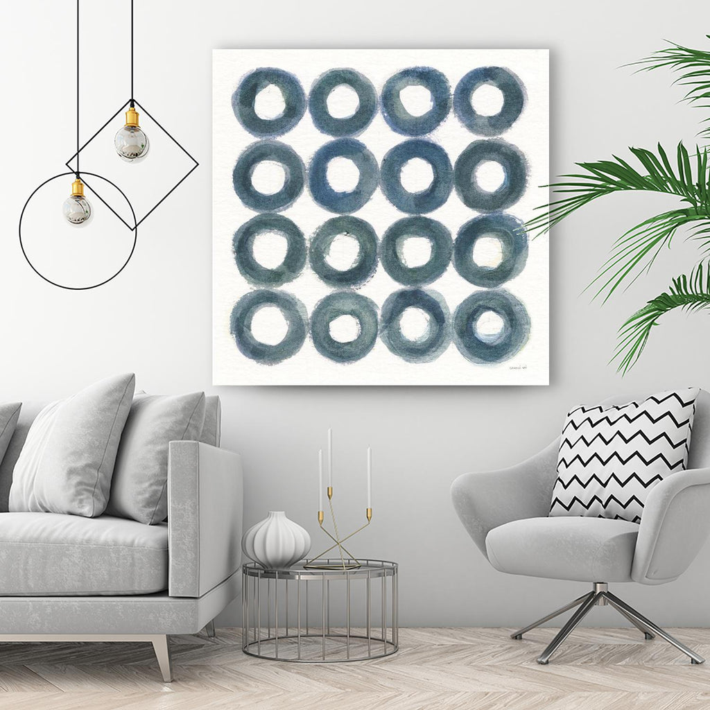 Fullness of Circles by Danhui Nai on GIANT ART - blue shapes minimalism