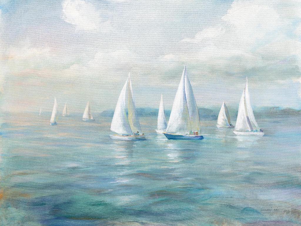 Setting Sail by Danhui Nai on GIANT ART - coastal & nautical blue