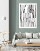 Lined Up III by Courtney Prahl on GIANT ART - white linear dots