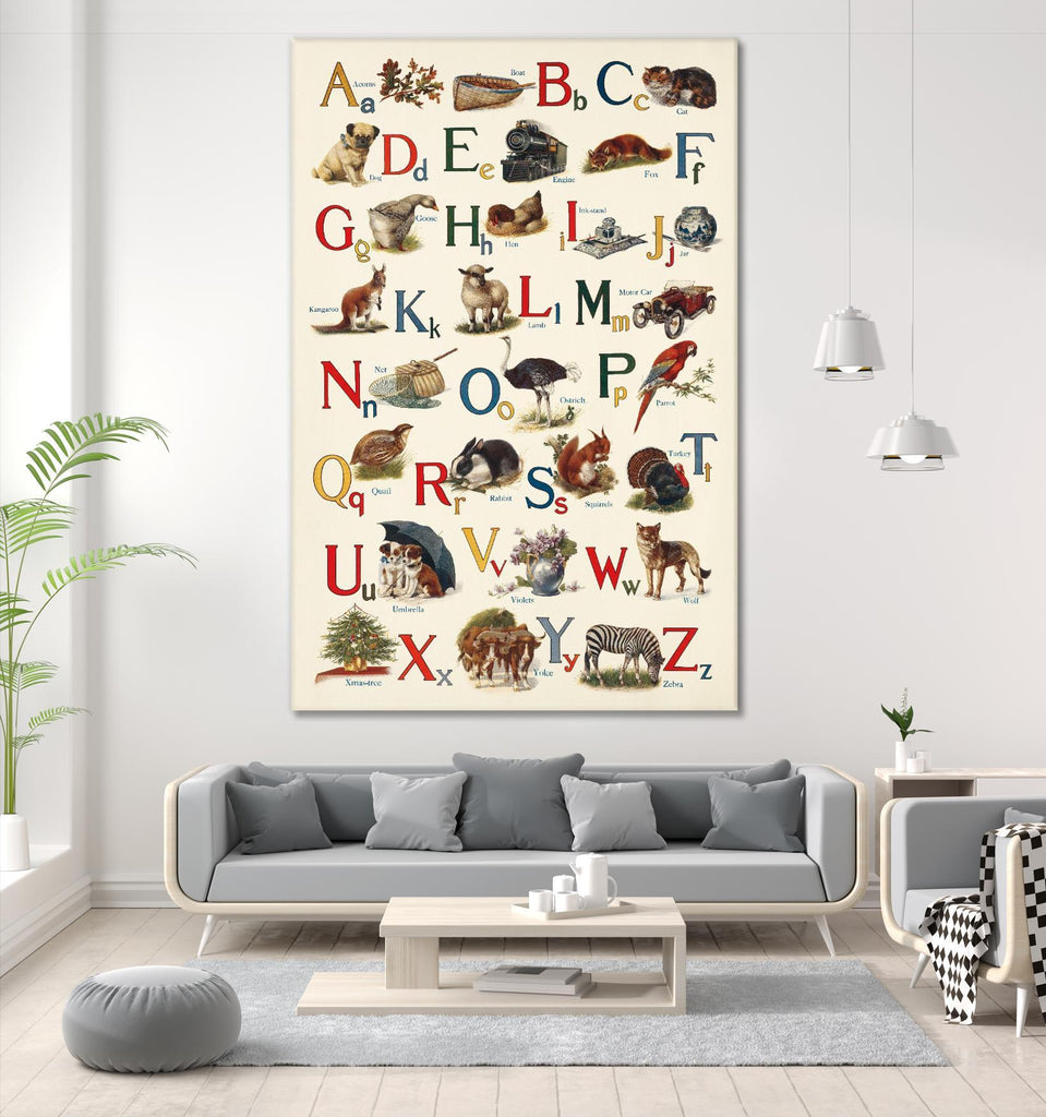 Schoolhouse Alphabet by Wild Apple on GIANT ART - juvenile abcs