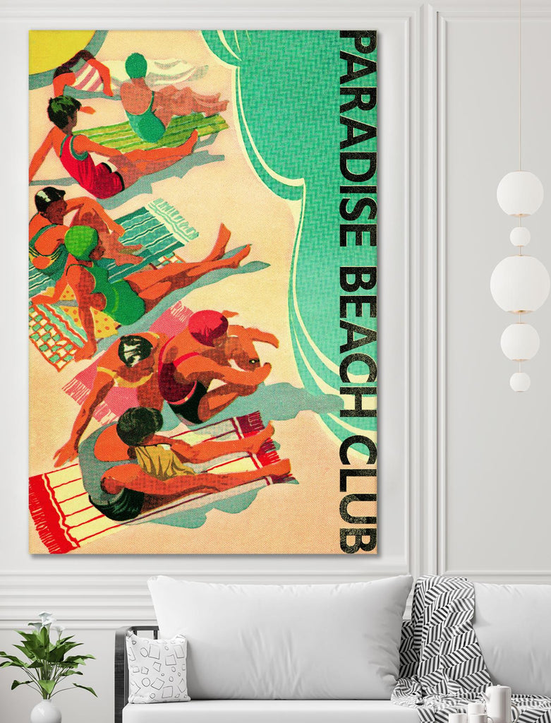 Paradise Beach Club par Portfolio sur GIANT ART - beige tropical