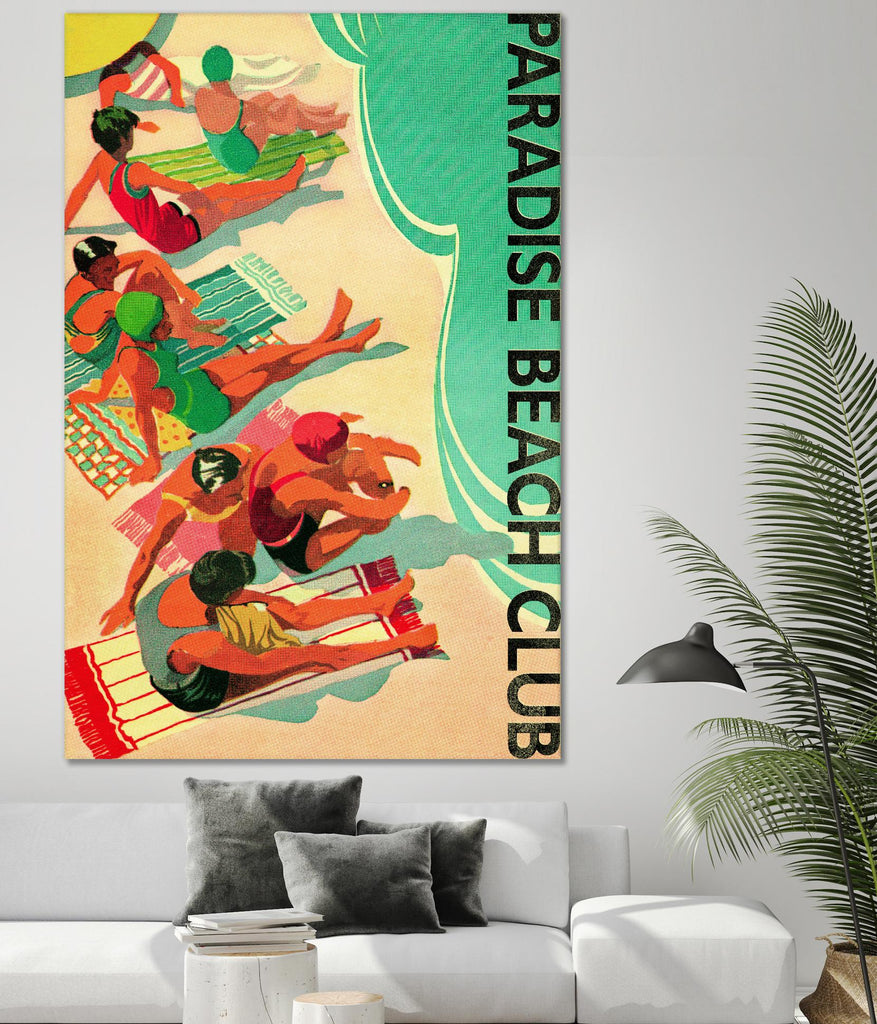 Paradise Beach Club par Portfolio sur GIANT ART - beige tropical