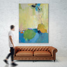 The Promise of Something by Lina Alattar on GIANT ART - blue,yellow abstracts, contemporary