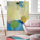 The Promise of Something by Lina Alattar on GIANT ART - blue,yellow abstracts, contemporary