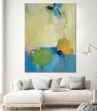 The Promise of Something by Lina Alattar on GIANT ART - blue,yellow abstracts, contemporary