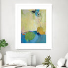 The Promise of Something by Lina Alattar on GIANT ART - blue,yellow abstracts, contemporary