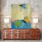 The Promise of Something by Lina Alattar on GIANT ART - blue,yellow abstracts, contemporary