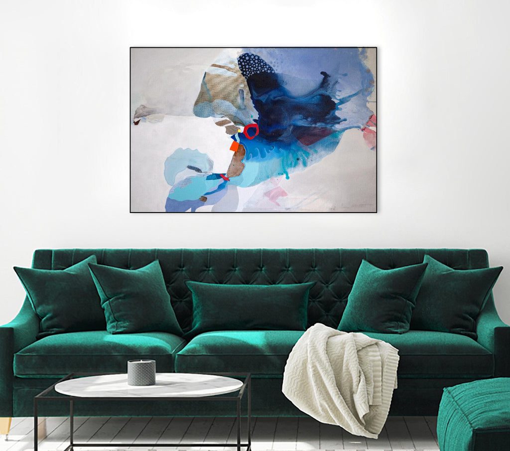 Marées océaniques de Lina Alattar sur GIANT ART - abstractions multicolores, contemporain