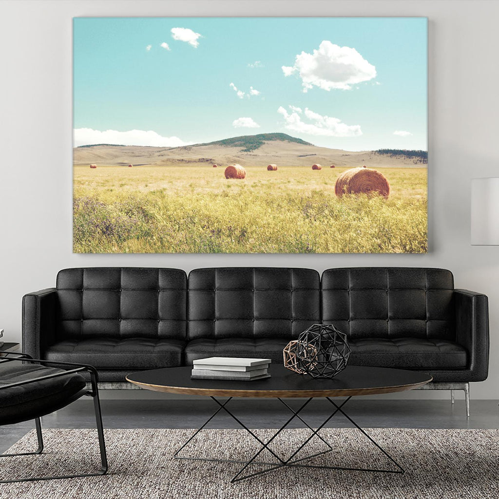 A Day in the Fields by Annie Bailey Art on GIANT ART - blue,green landscapes, photography, clouds, farms, hills