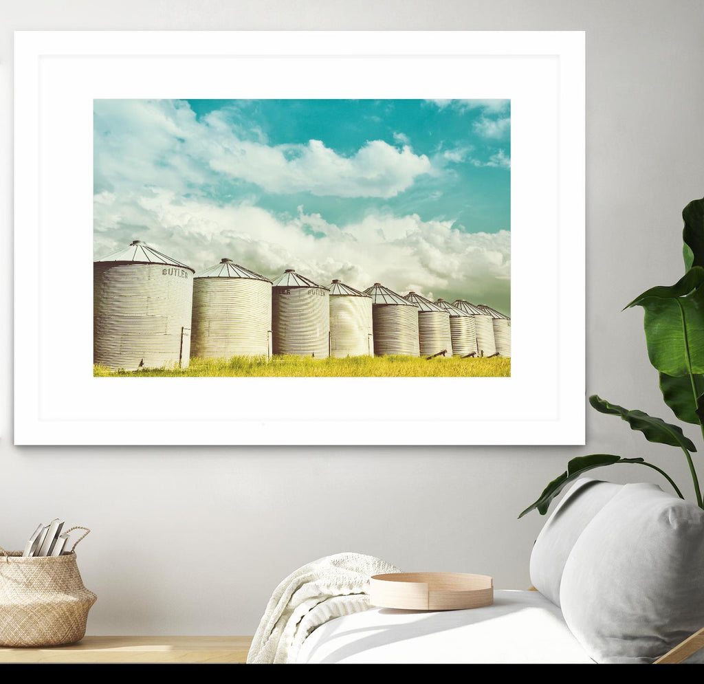 All in a Row by Annie Bailey Art on GIANT ART - white,blue landscapes, photography, farms