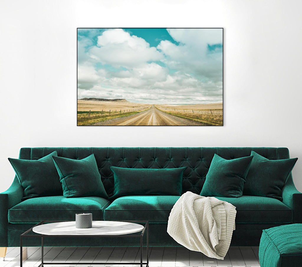 Dirt Road Travels by Annie Bailey Art on GIANT ART - white,blue landscapes, photography