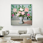Spring Florals 1 by Marisa Anon on GIANT ART - pink,green floral,still life