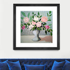 Spring Florals 1 by Marisa Anon on GIANT ART - pink,green floral,still life