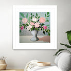 Spring Florals 1 by Marisa Anon on GIANT ART - pink,green floral,still life