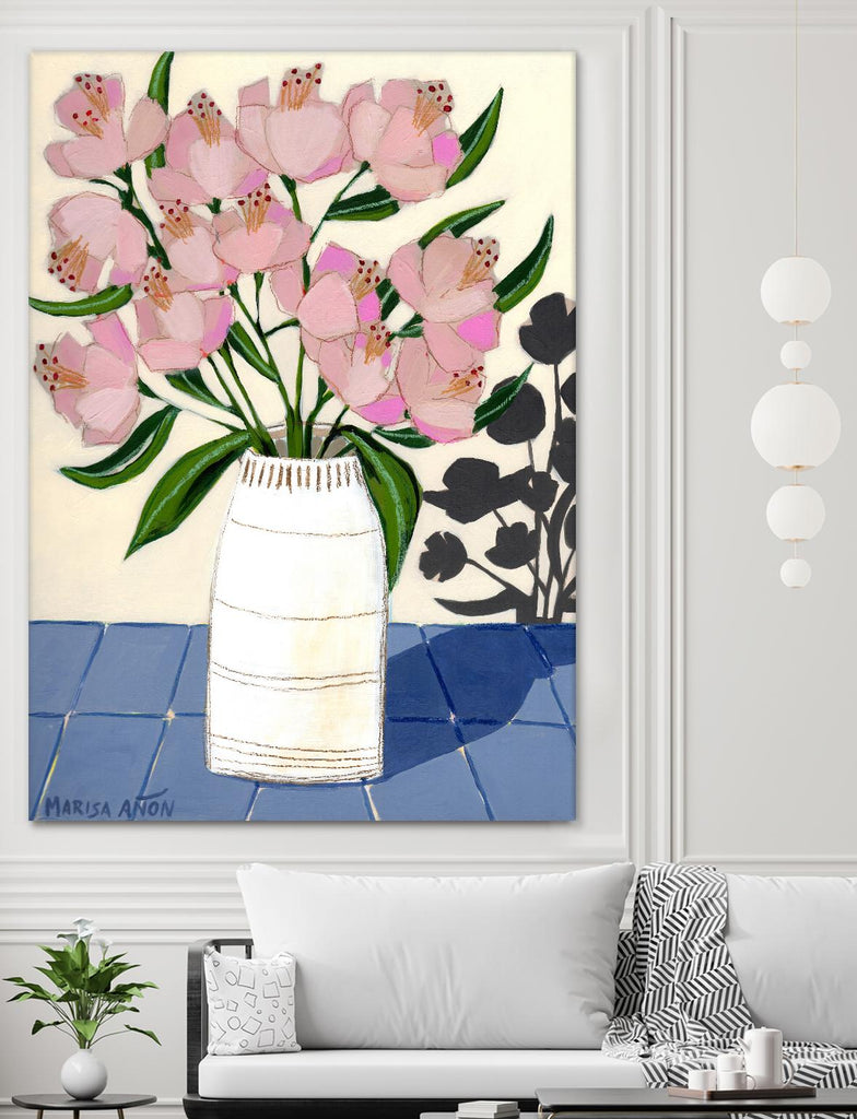 Spring Florals 5 by Marisa Anon on GIANT ART - pink,yellow floral,still life