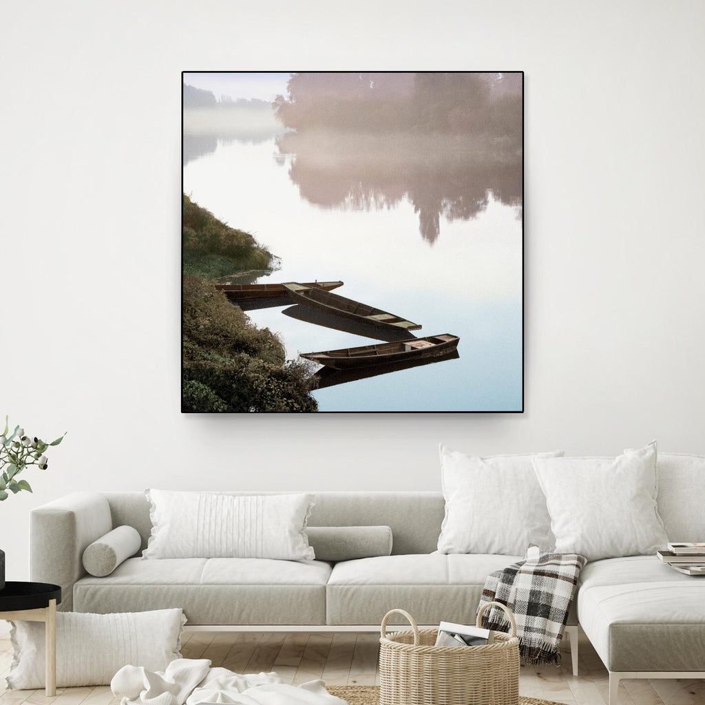 Boats on the Seine #1 by Alan Blaustein on GIANT ART - multicolor photography; landscapes