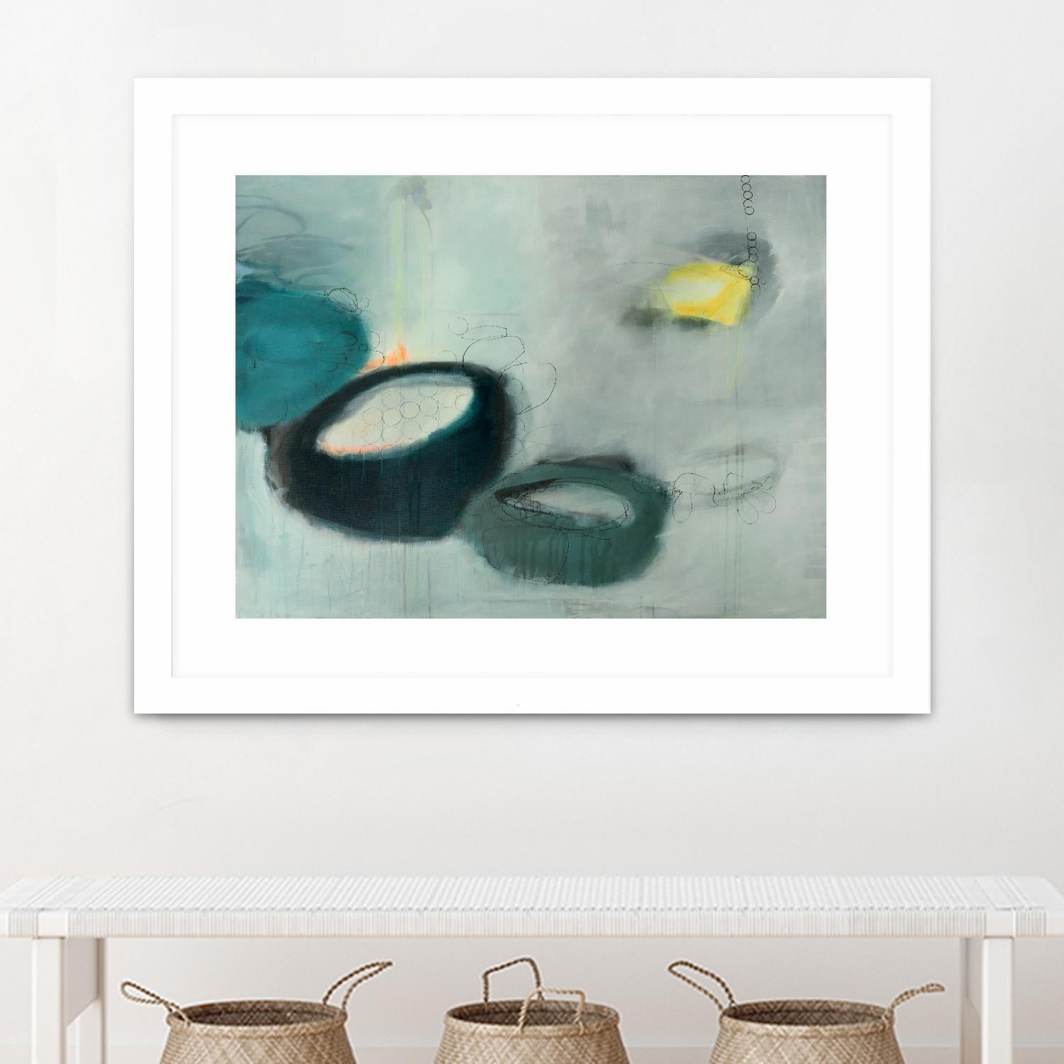 Emptiness by Sidsel Brix on GIANT ART - green,yellow abstracts, contemporary