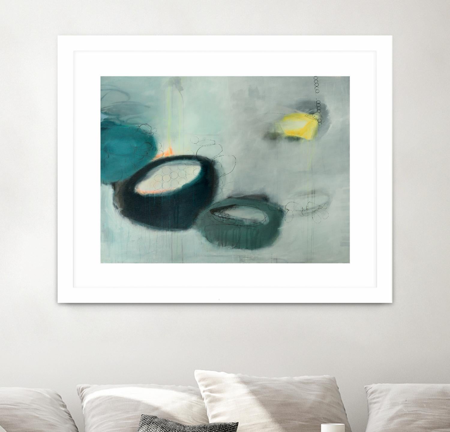 Emptiness by Sidsel Brix on GIANT ART - green,yellow abstracts, contemporary