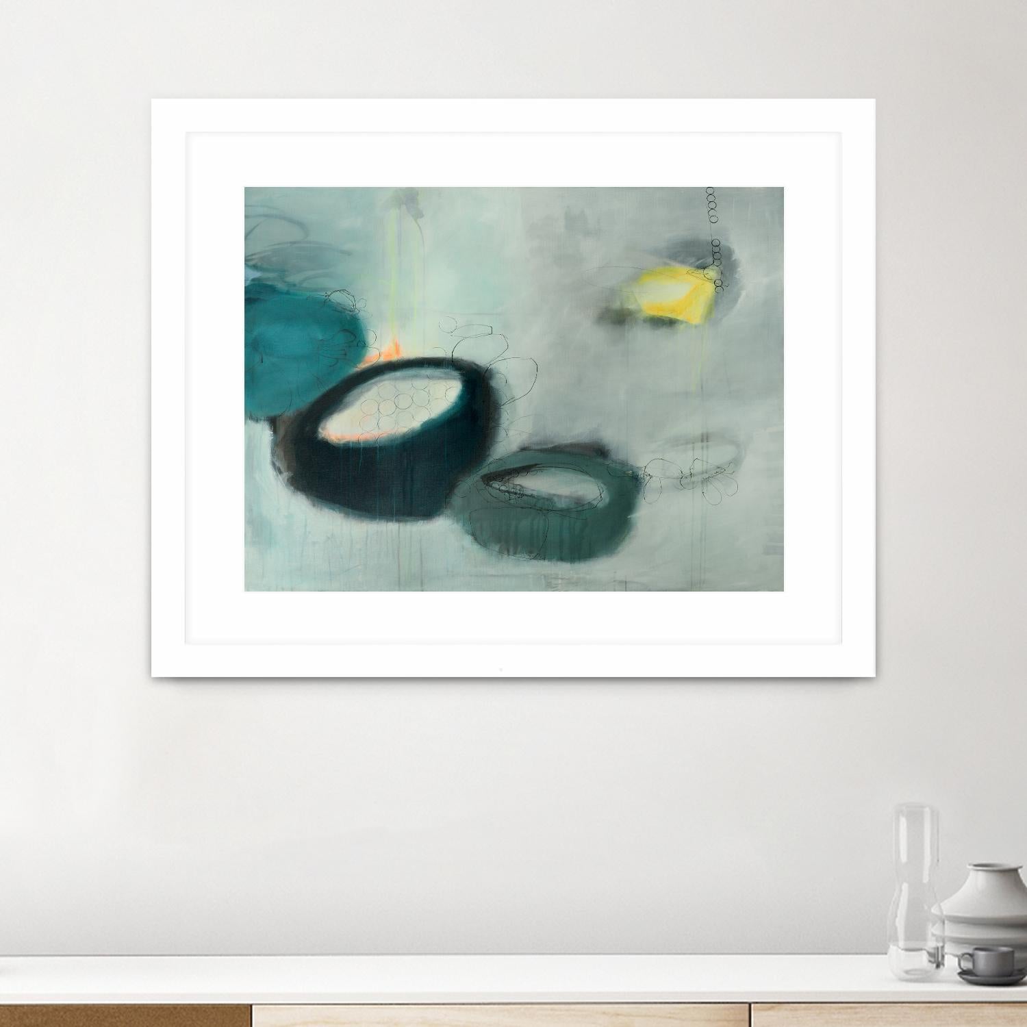 Emptiness by Sidsel Brix on GIANT ART - green,yellow abstracts, contemporary