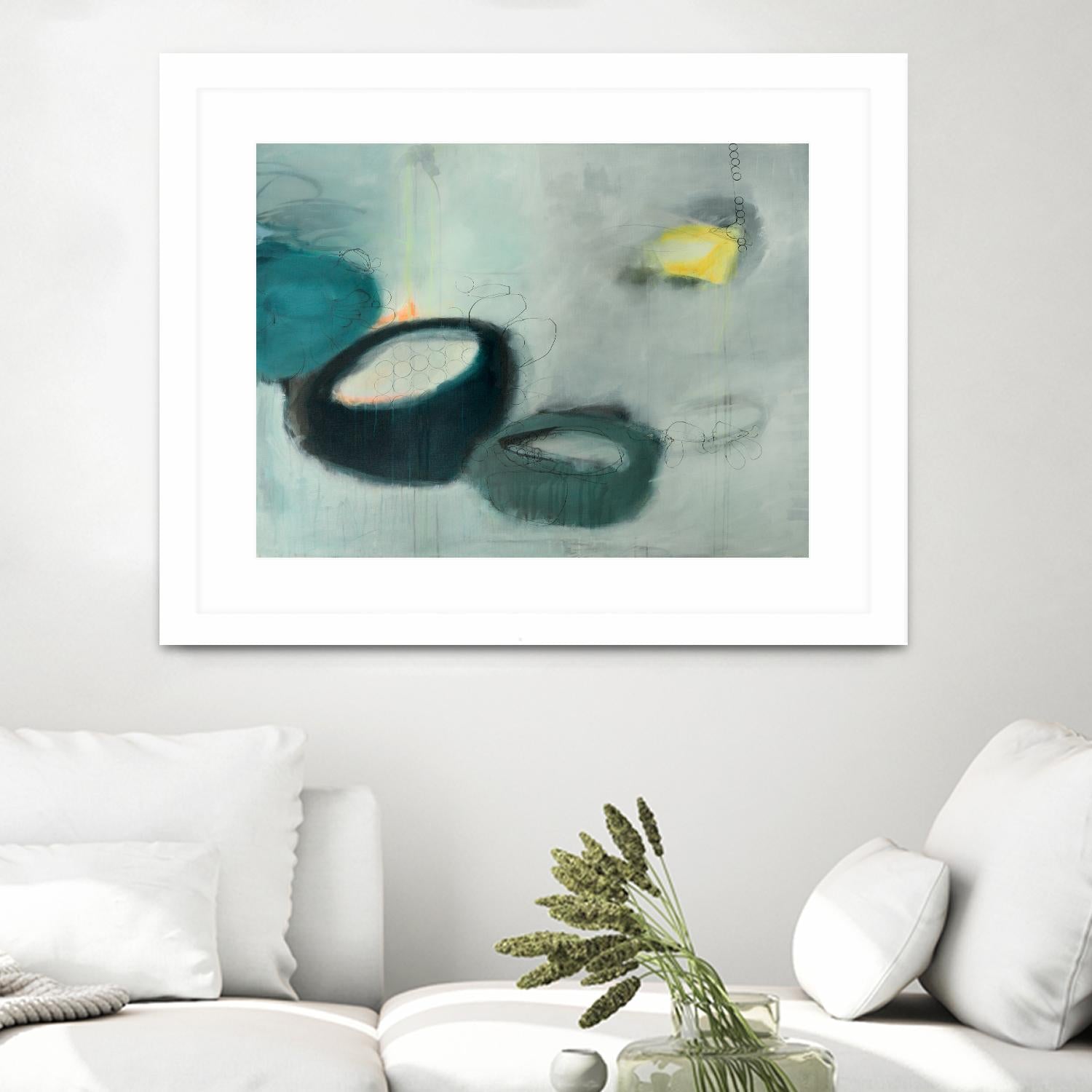 Emptiness by Sidsel Brix on GIANT ART - green,yellow abstracts, contemporary