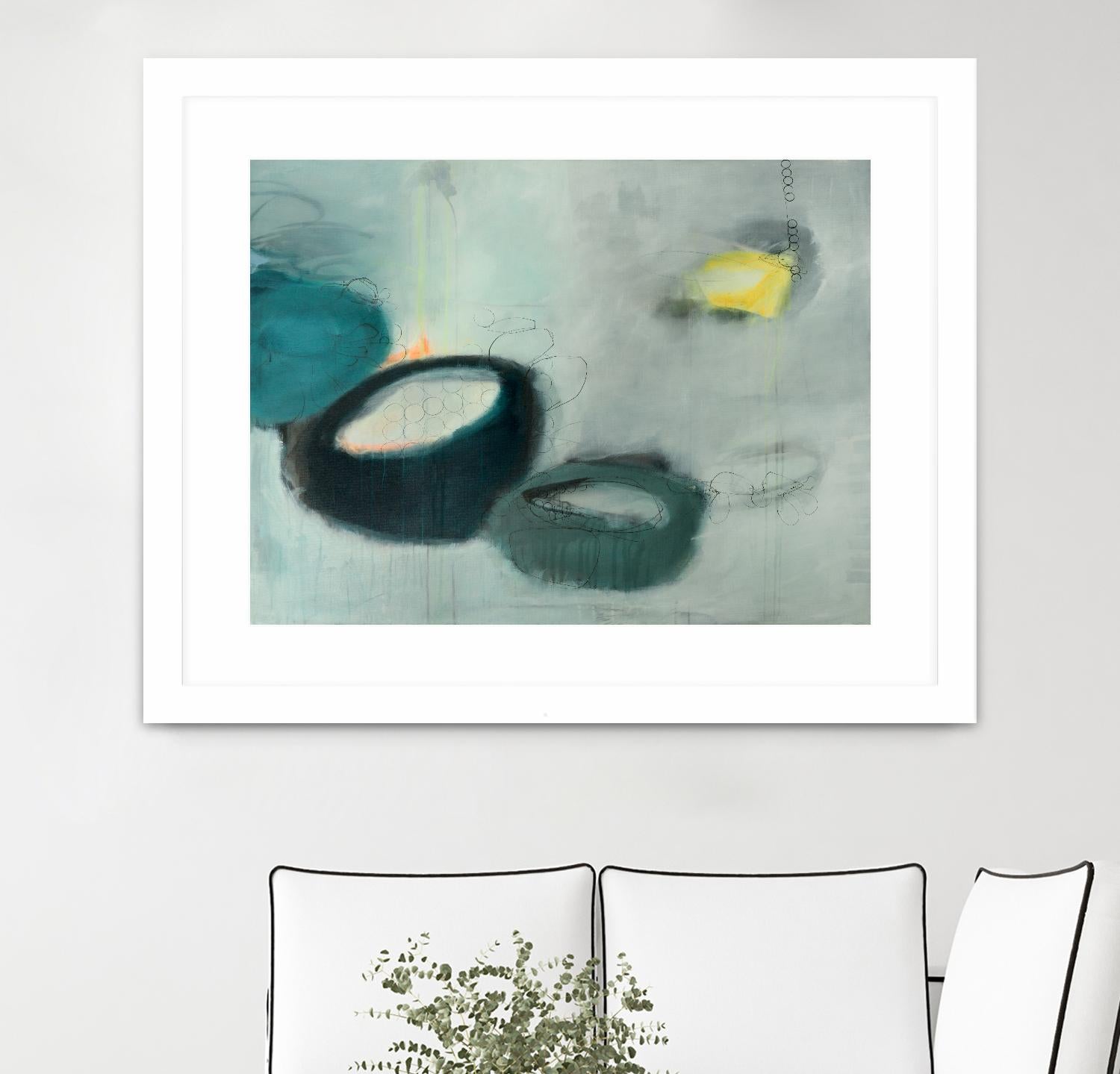 Emptiness by Sidsel Brix on GIANT ART - green,yellow abstracts, contemporary