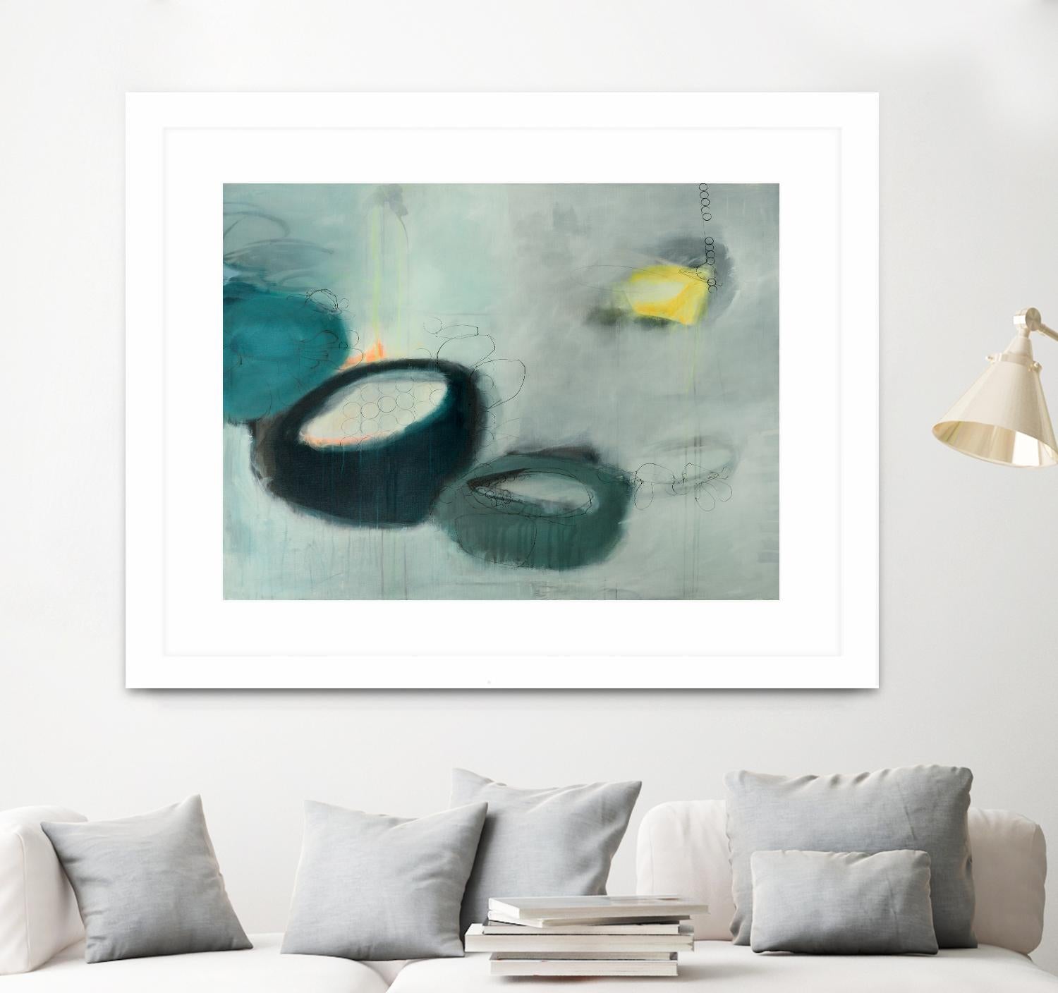 Emptiness by Sidsel Brix on GIANT ART - green,yellow abstracts, contemporary