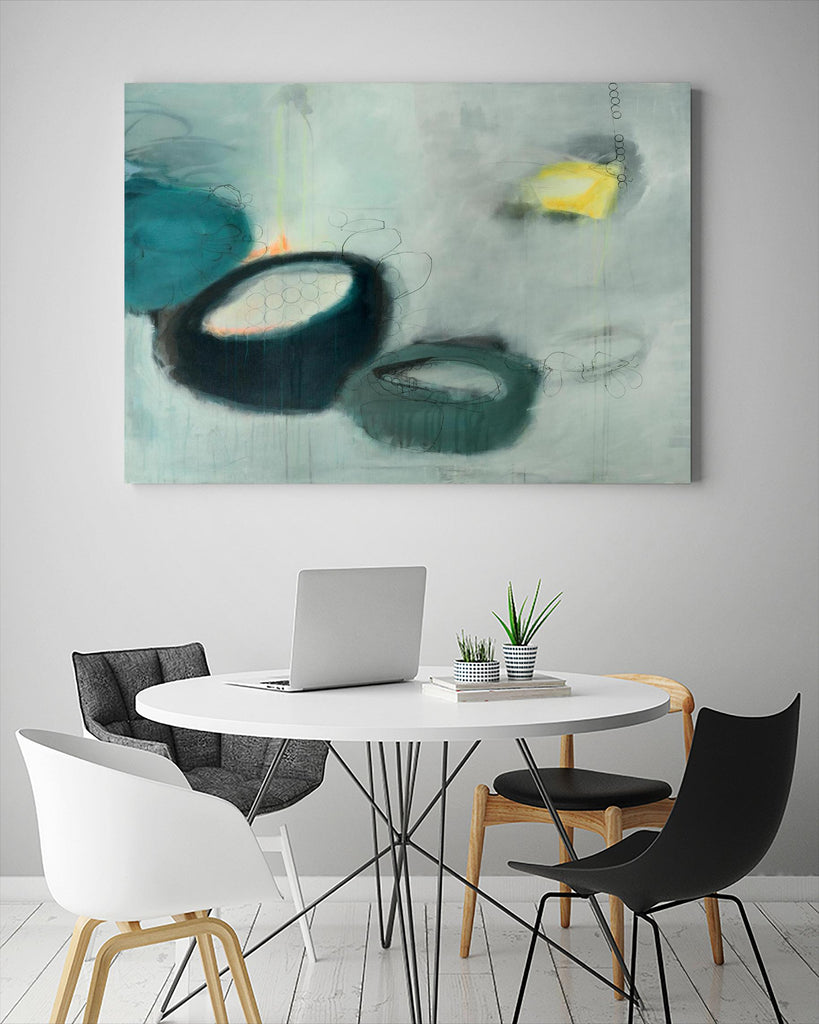 Emptiness by Sidsel Brix on GIANT ART - green,yellow abstracts, contemporary