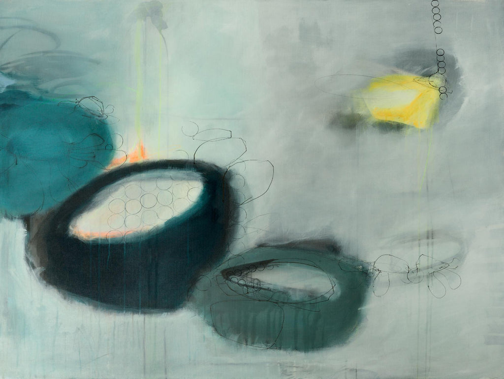 Emptiness de Sidsel Brix sur GIANT ART - vert, jaune abstraits, contemporain
